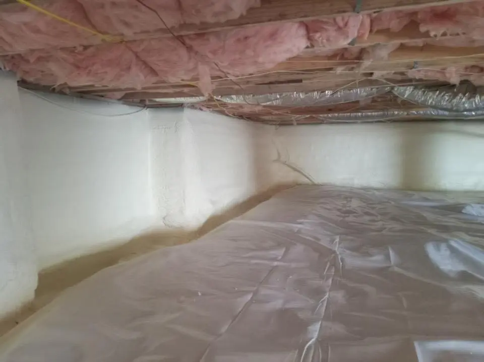 Crawl space encapsulation with closed-cell spray foam for Attic Insulation in Superior