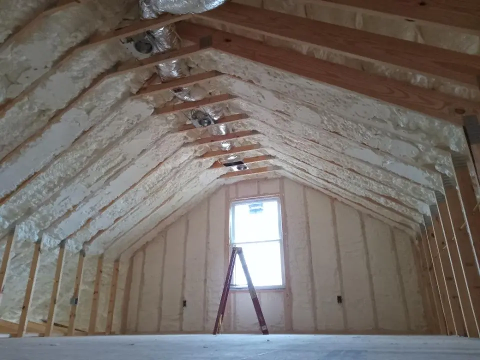 Spray foam roofing application for Crawl Space Insulation project in Superior